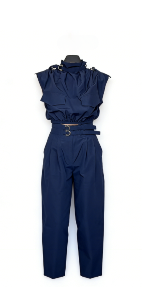 Vest-style casual two-piece set