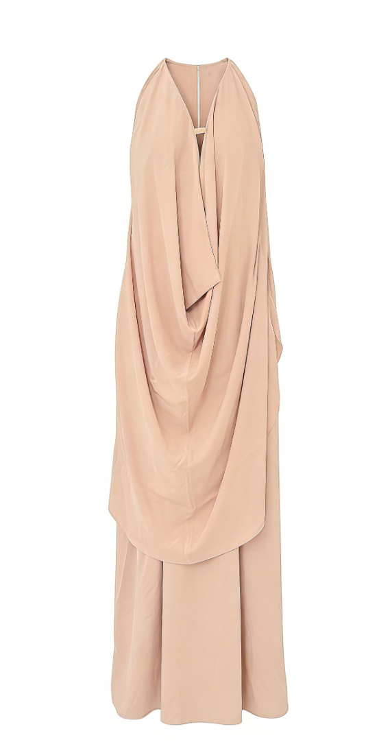 Ruffled backless top and wide-leg pants set