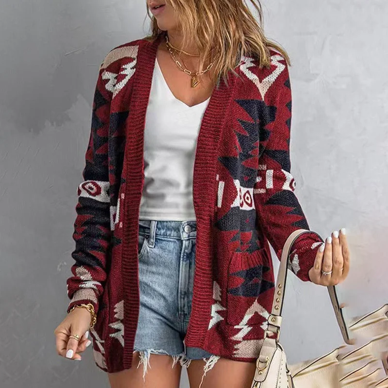 Vintage Ethnic Knitted Cardigan