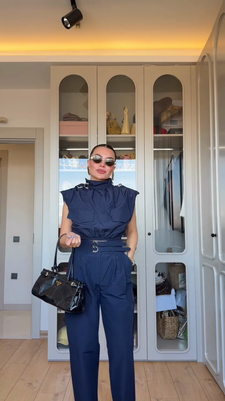 Vest-style casual two-piece set