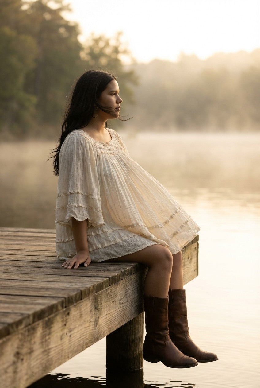 Ivory Whisper Tiered Dress