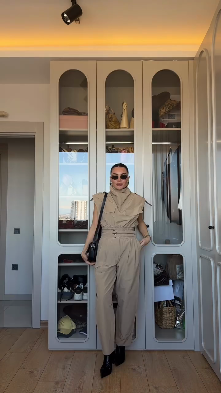 Vest-style casual two-piece set