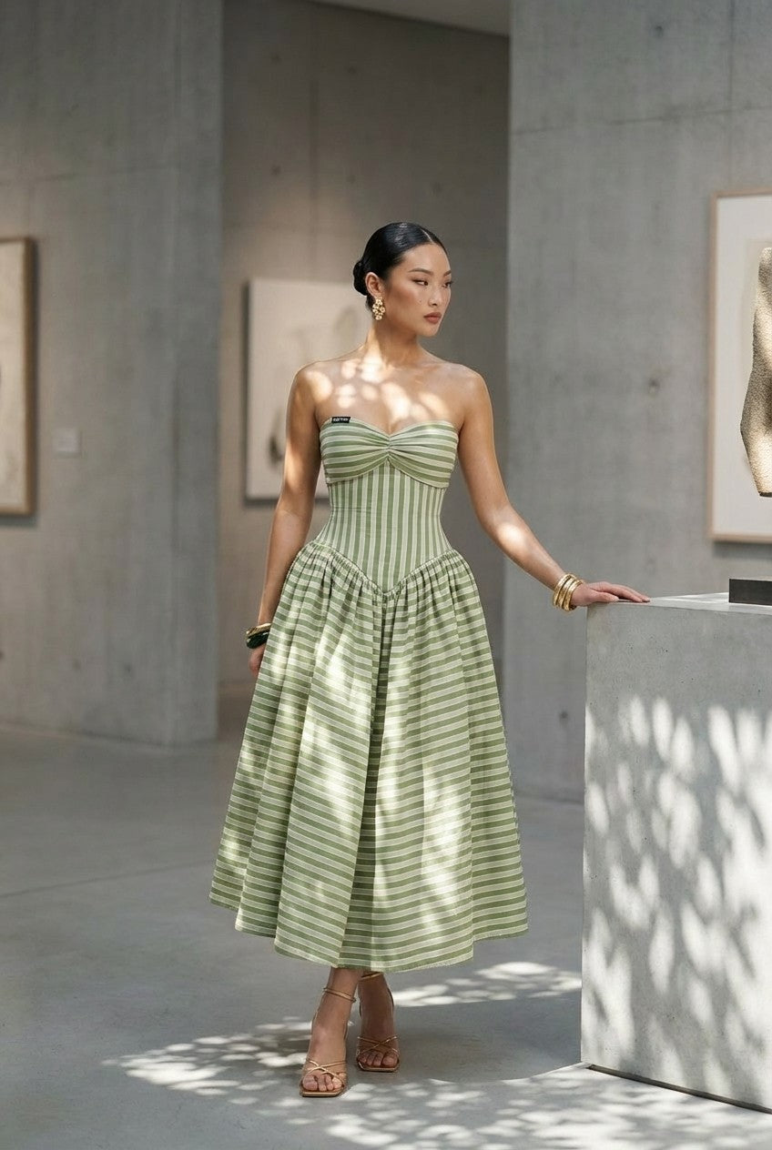 Verdelle Breeze Strapless Midi Dress