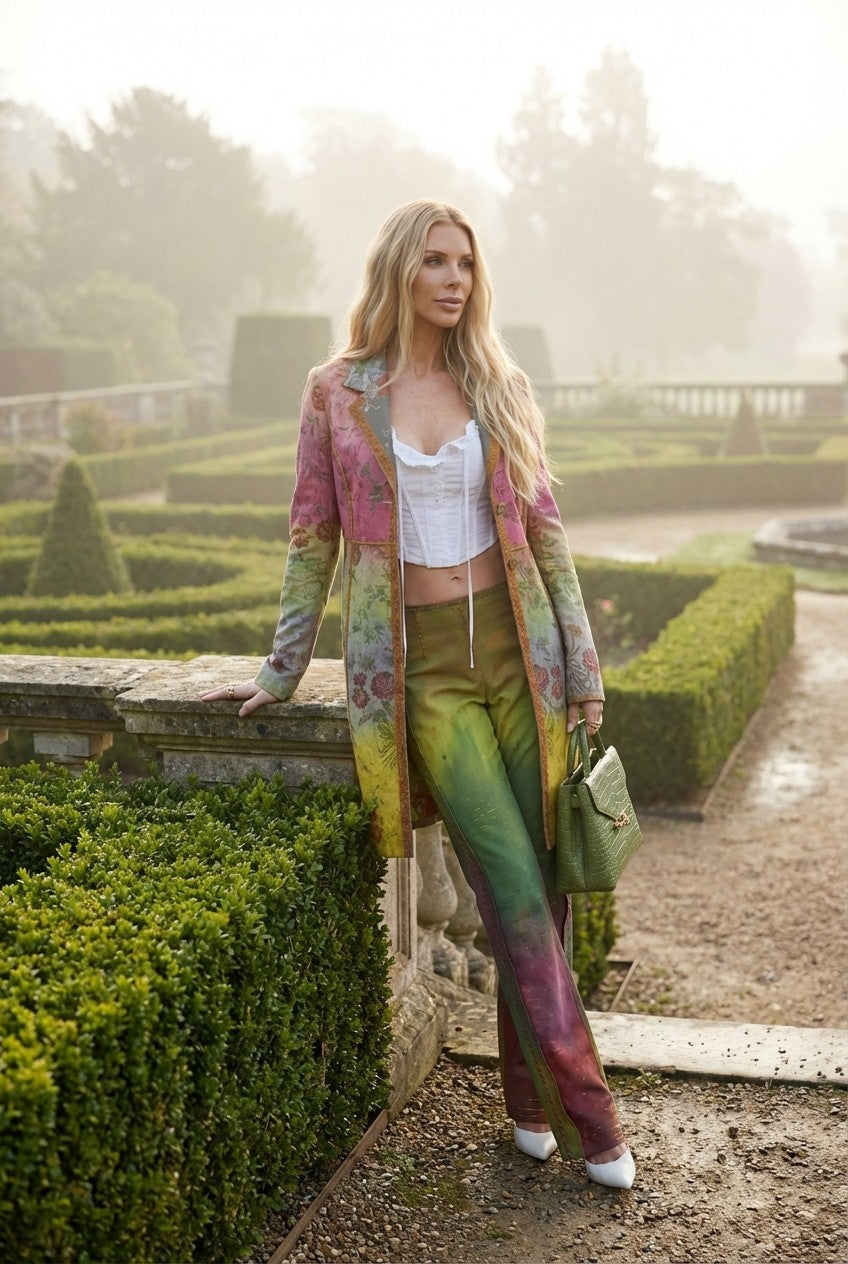 Verdant Muse Printed Tailored Set