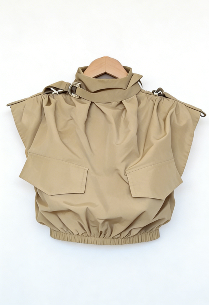 Vest-style casual two-piece set