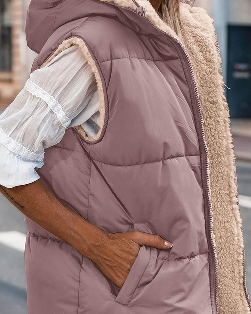 Wende-Thermoweste mit Kapuze-Massicos