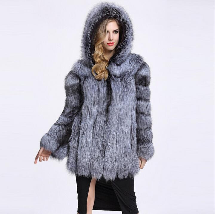 Hooded fluffy faux fur coats-CALLISTARI