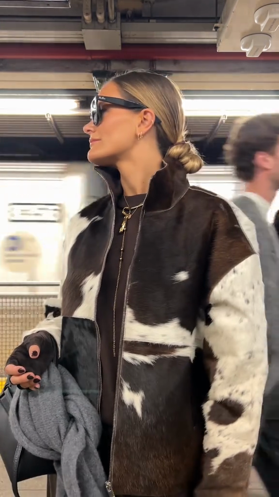 Printed fur jacket-Massicos