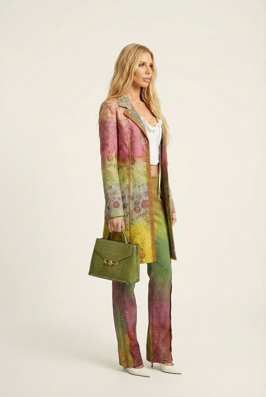 Verdant Muse Printed Tailored Set