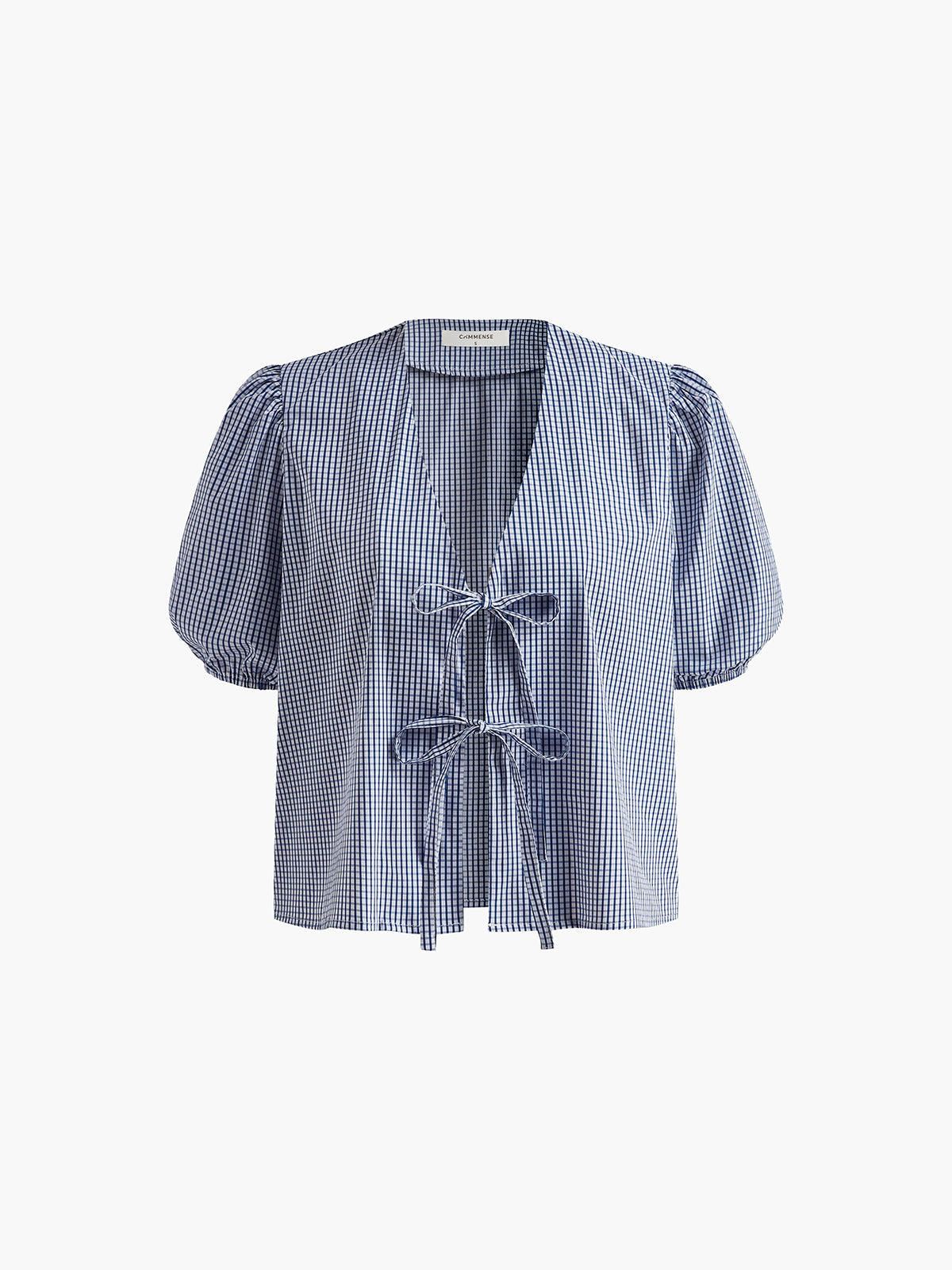 Plaid Lace Up Shorts Set-CALLISTARI