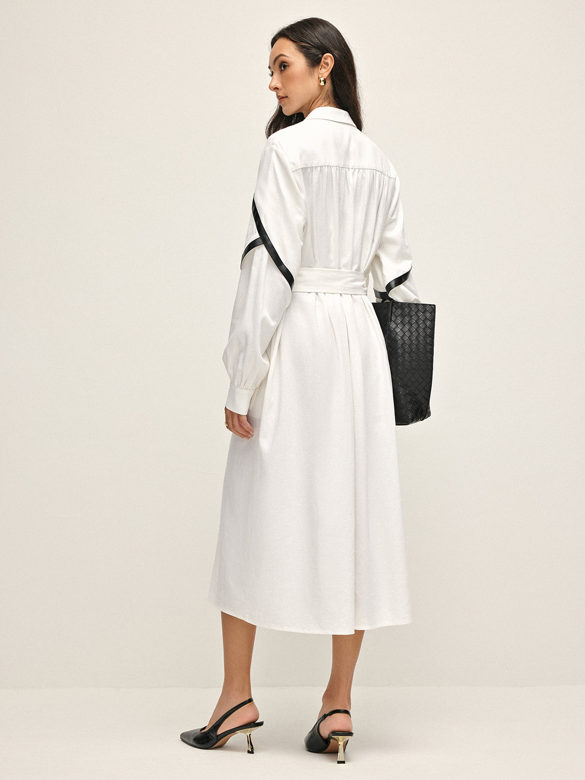 Cotton & Linen Belted Trench Coat-Massicos