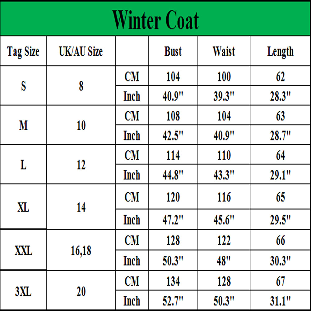 Callistari New Womens Ladies Quilted Winter Coat Puffer Fur Collar Hooded Jackets Parka Plus Size S-XXXL-CALLISTARI