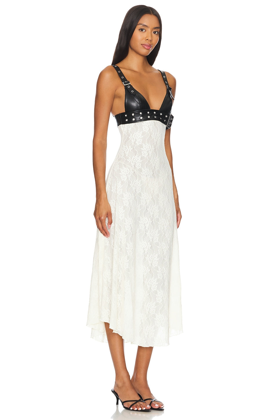 Fashion Belt Bodice Midi Dress-ROVOLE