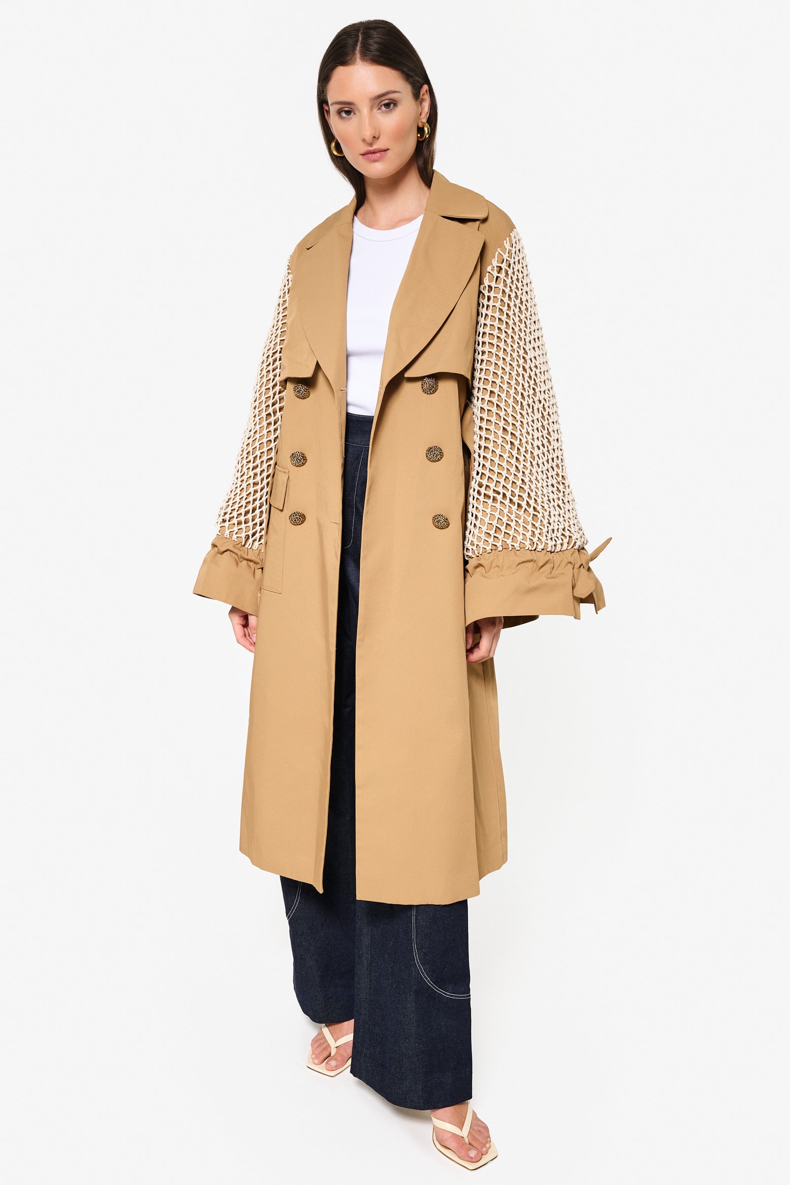 Designer trench coat
