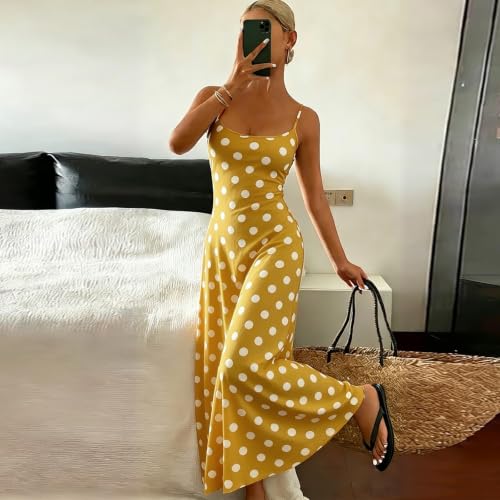 Yellow Sleek Textured Midi Dress