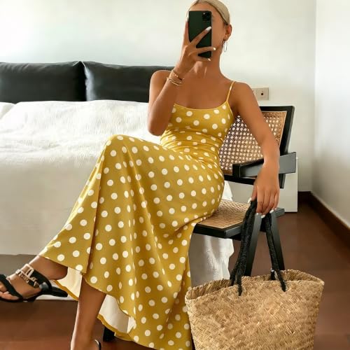 Yellow Sleek Textured Midi Dress
