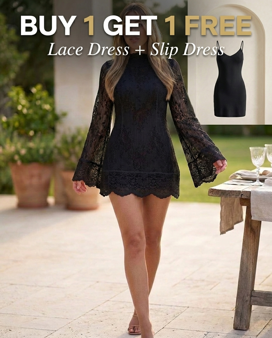 White Sleek Floral Mini Dress+ Free Slip Dress