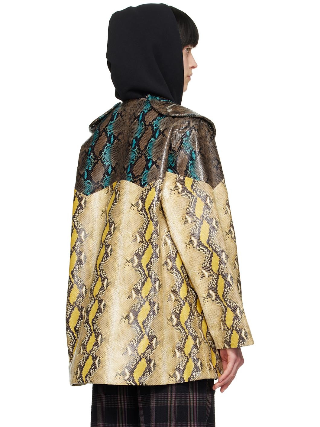 Serpentine Patchwork Leather Jacket