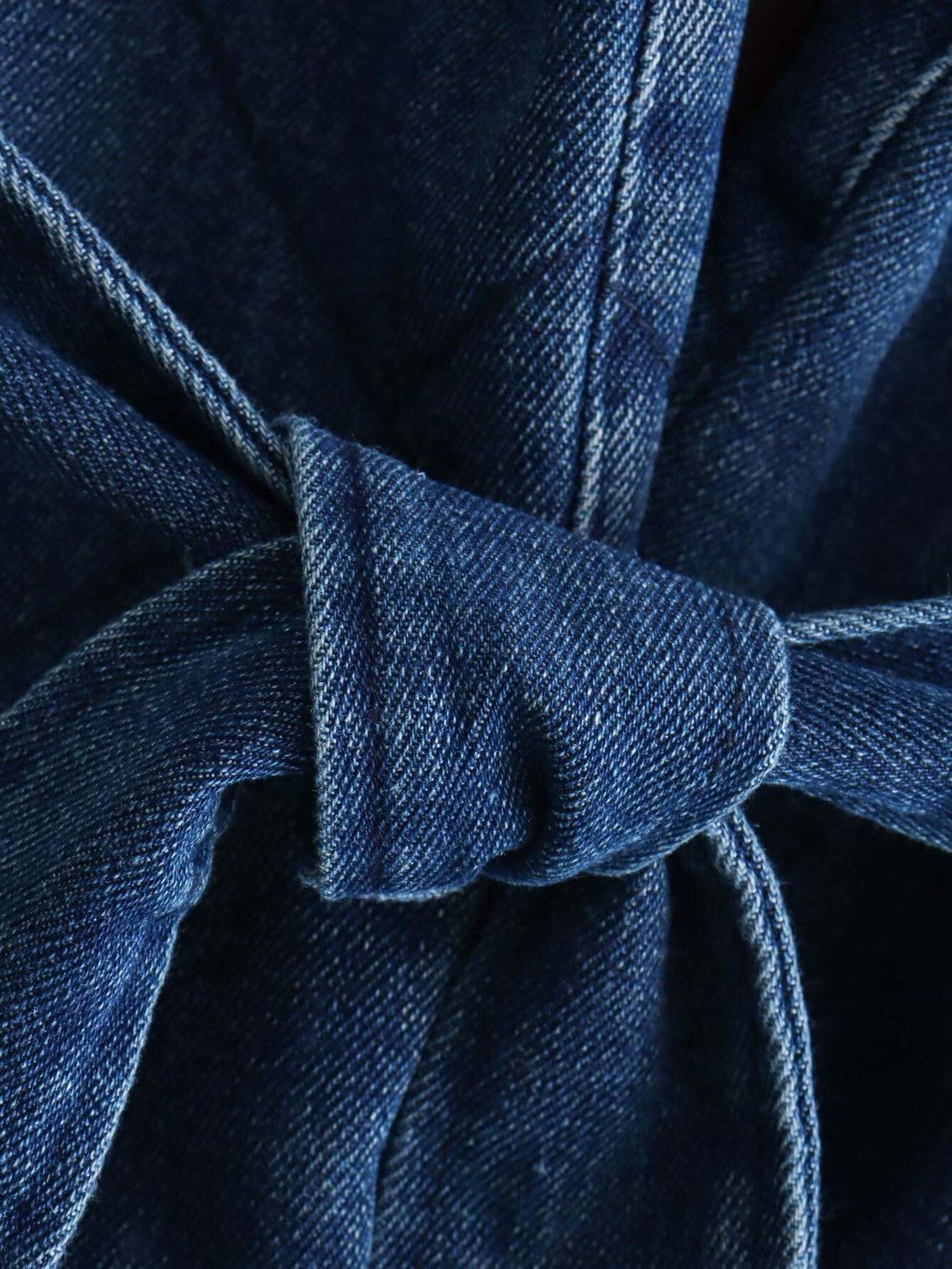 Denim Lace-Up Lapel Jacket-CALLISTARI