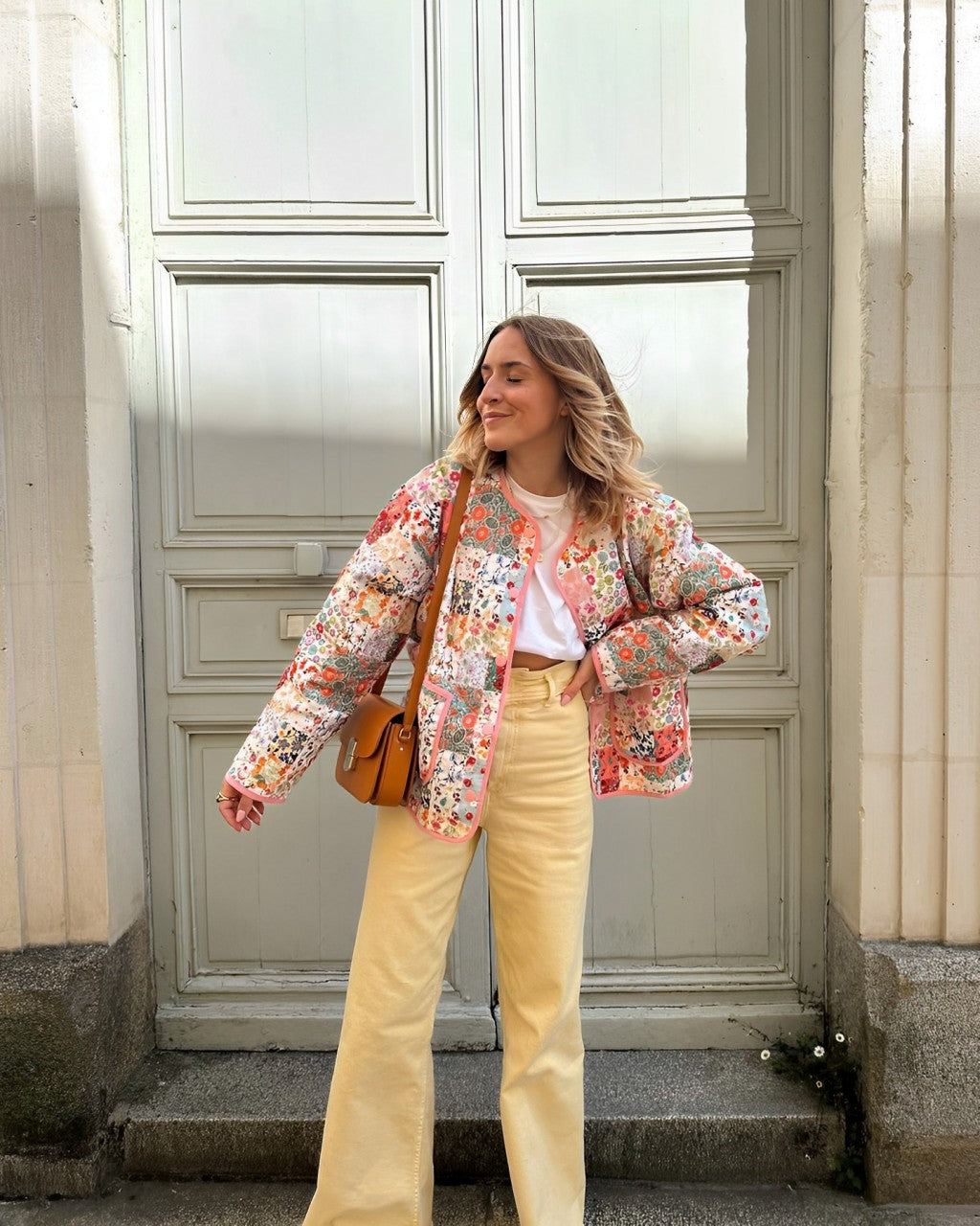 Patchwork Pattern Printed Jacket-CALLISTARI