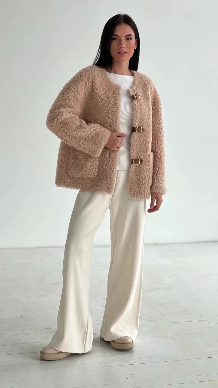 Designer short fur jacket