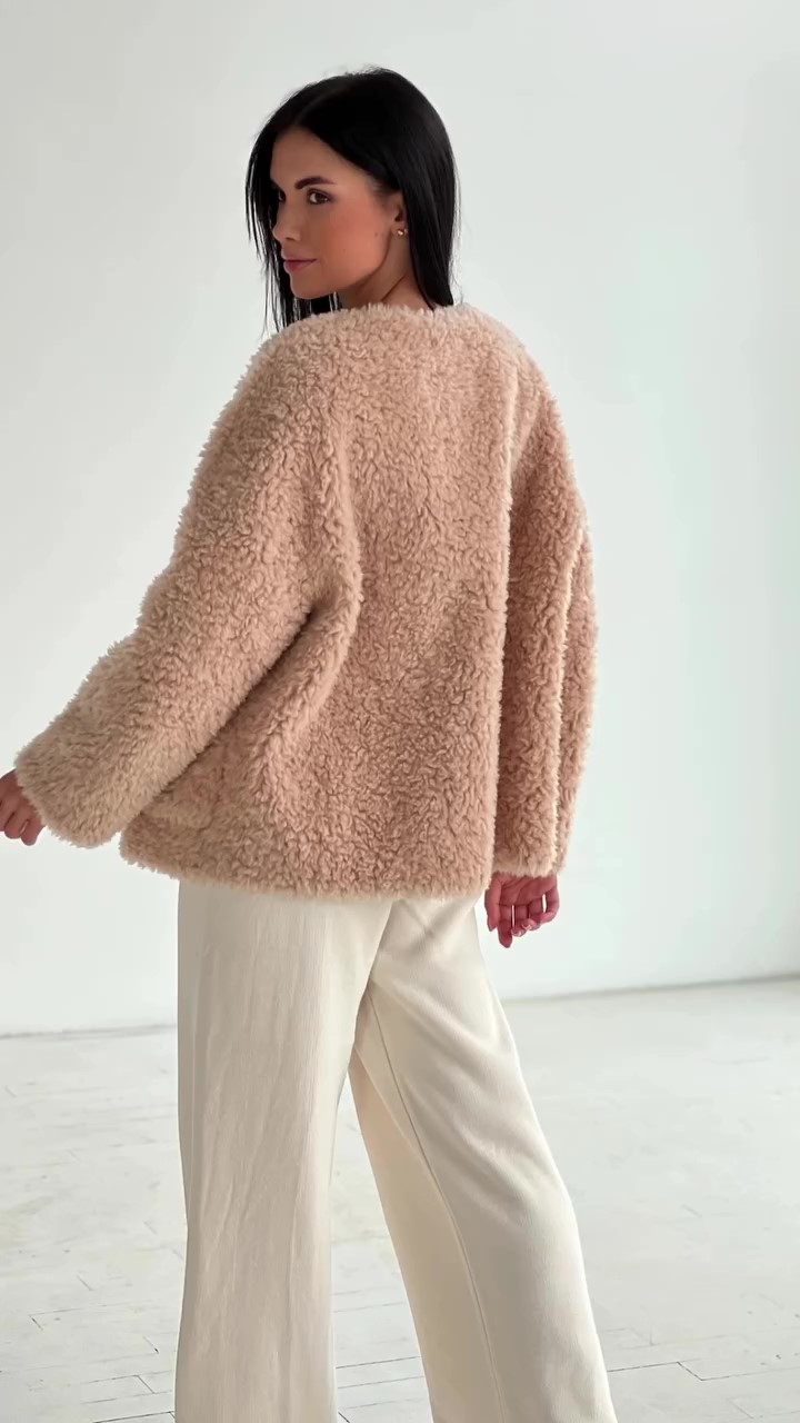 Designer short fur jacket