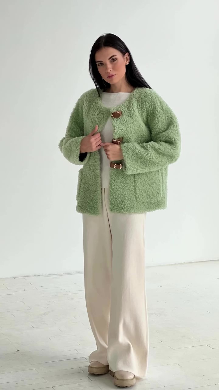 Designer short fur jacket