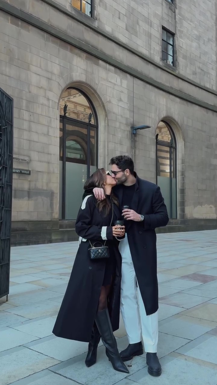 Designer color block oversized long coat