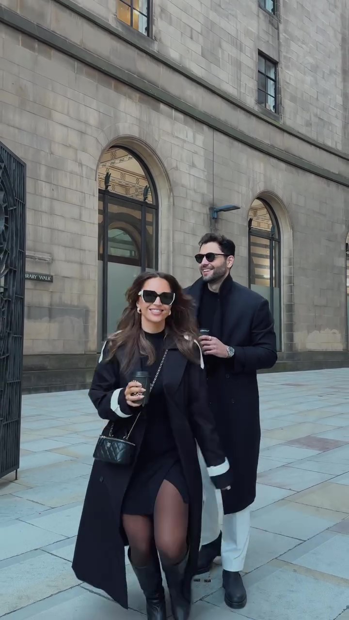 Designer color block oversized long coat