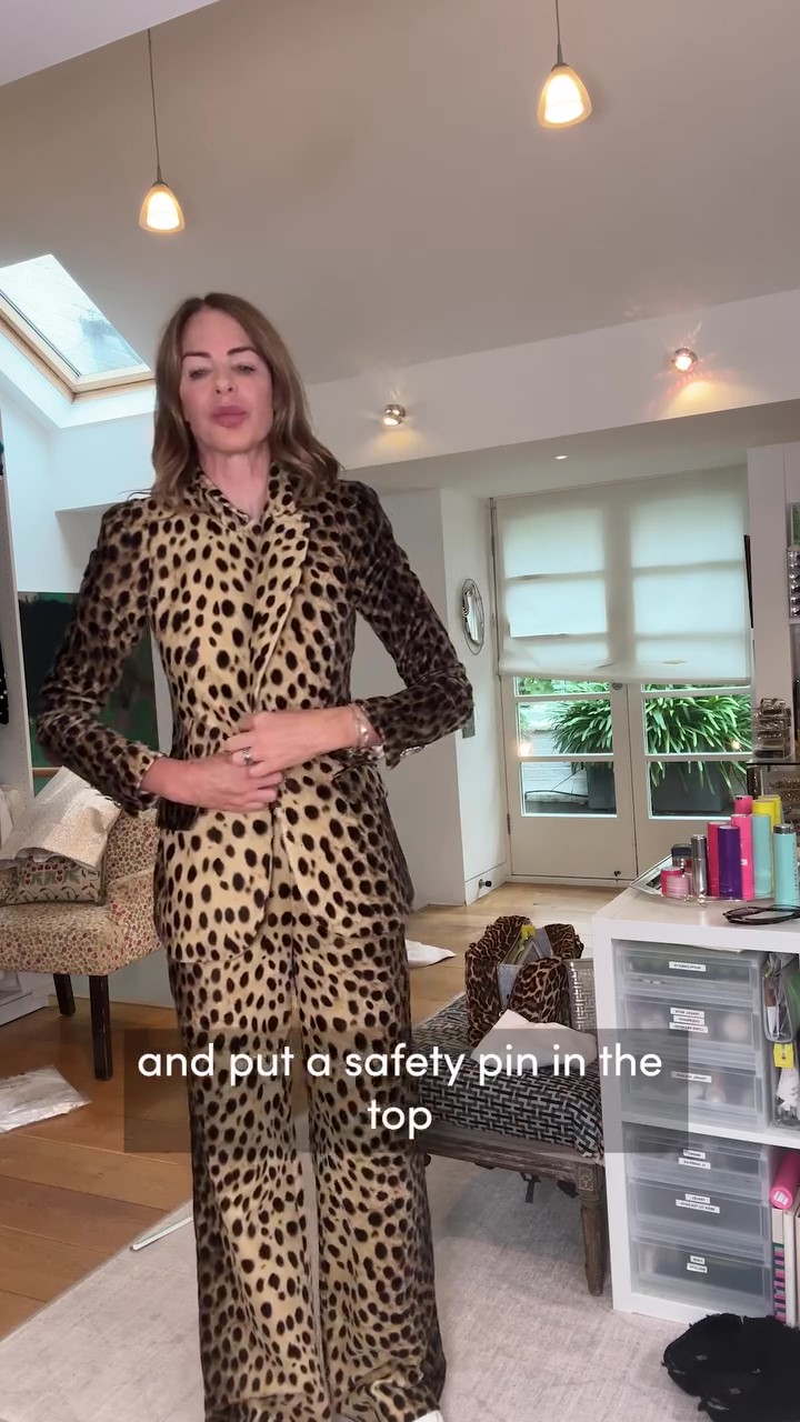 Designer leopard print three piece suit