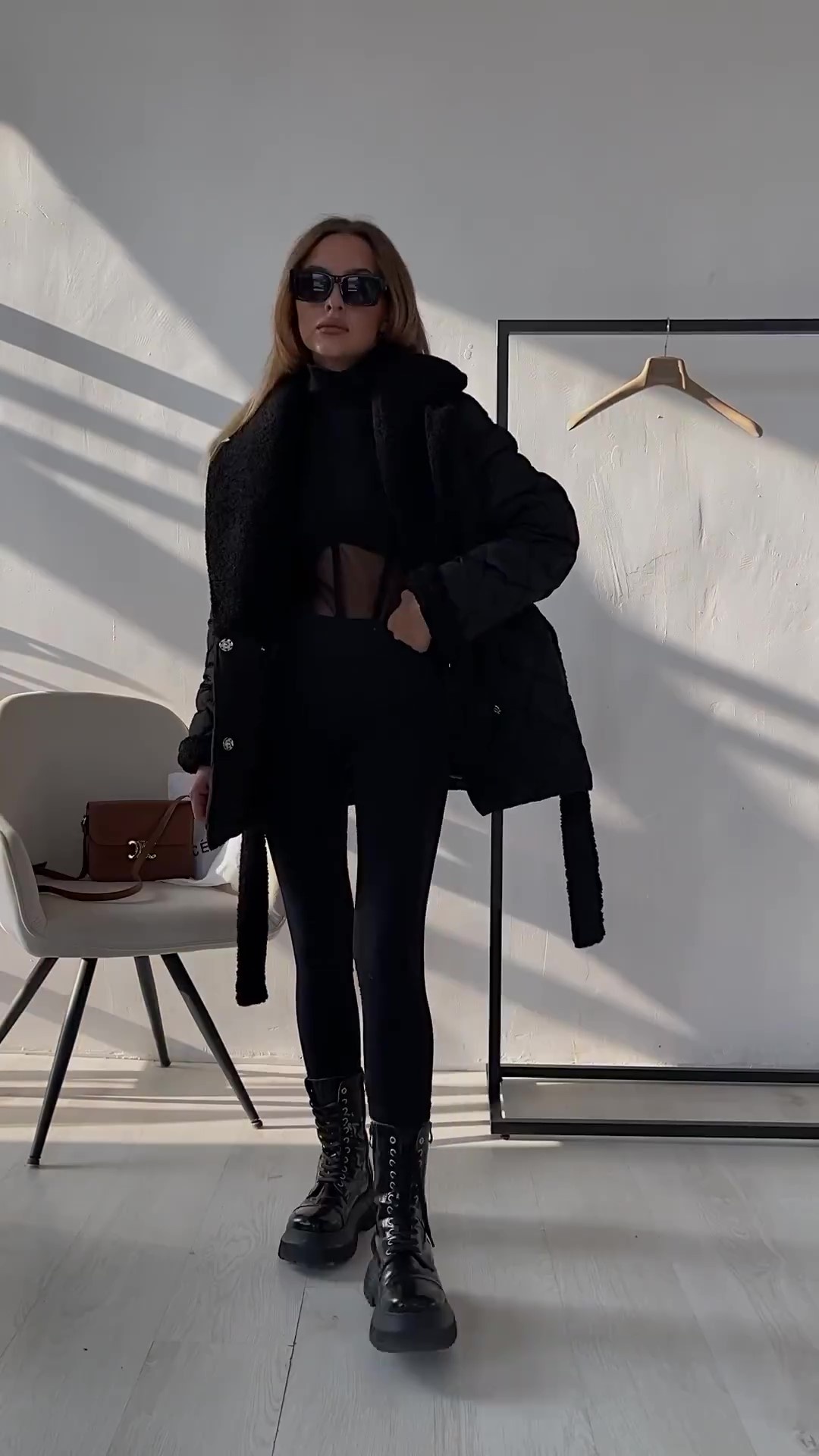 Designer plush cotton coat