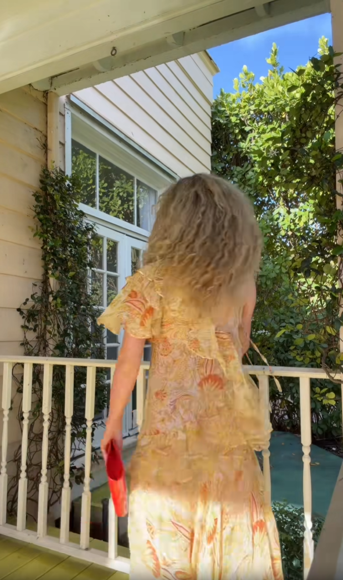 Golden Muse Ruffle Maxi Dress