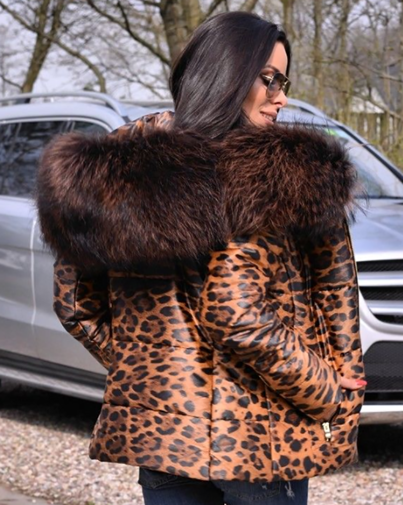 Callistari New Womens Ladies Quilted Winter Coat Puffer Fur Collar Hooded Jackets Parka Plus Size S-XXXL-CALLISTARI