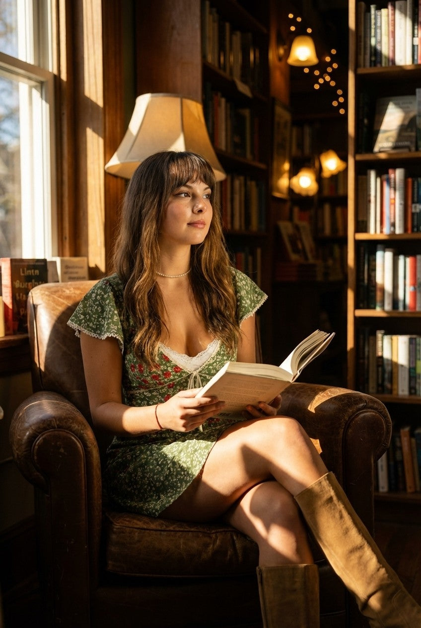 Verdant Bloom Mini Dress