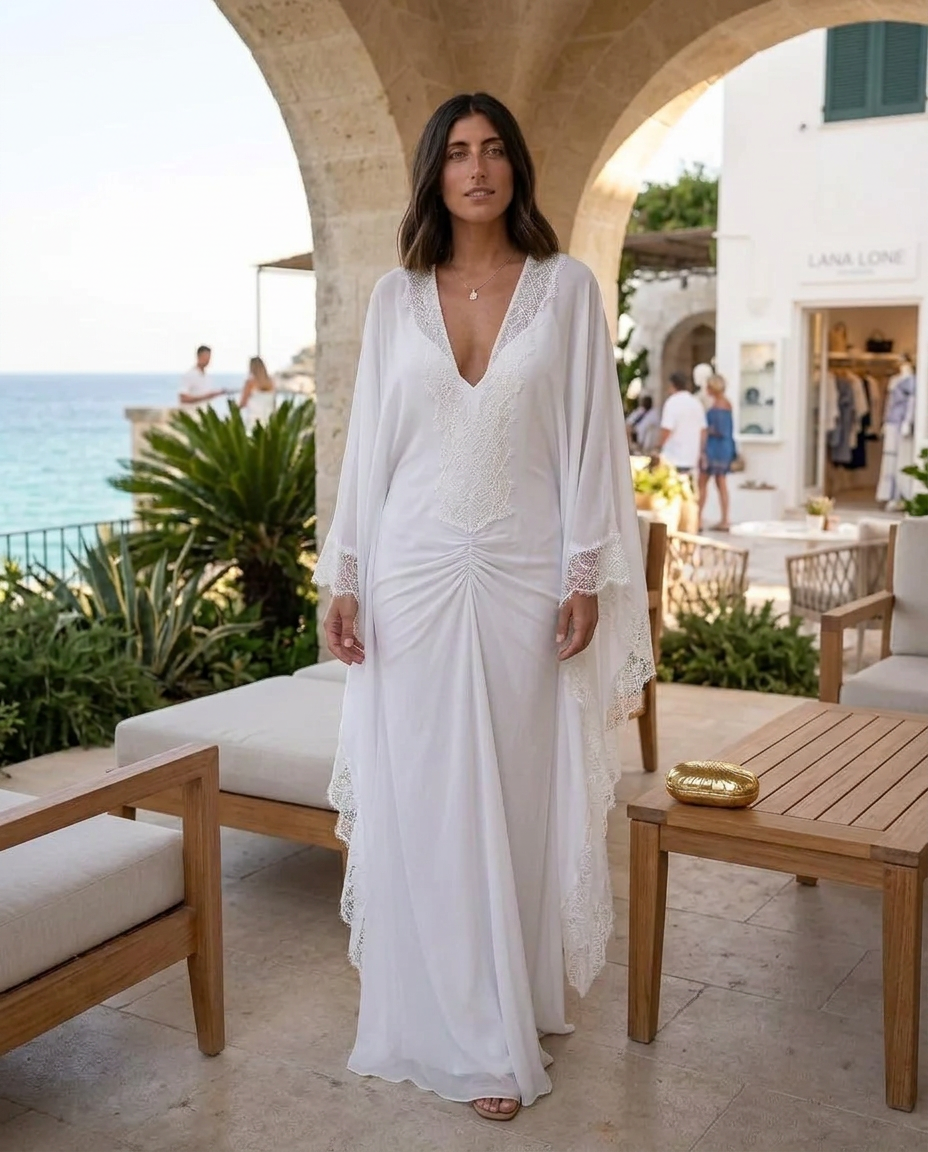 Light Green Elevated Lace Maxi Dress
