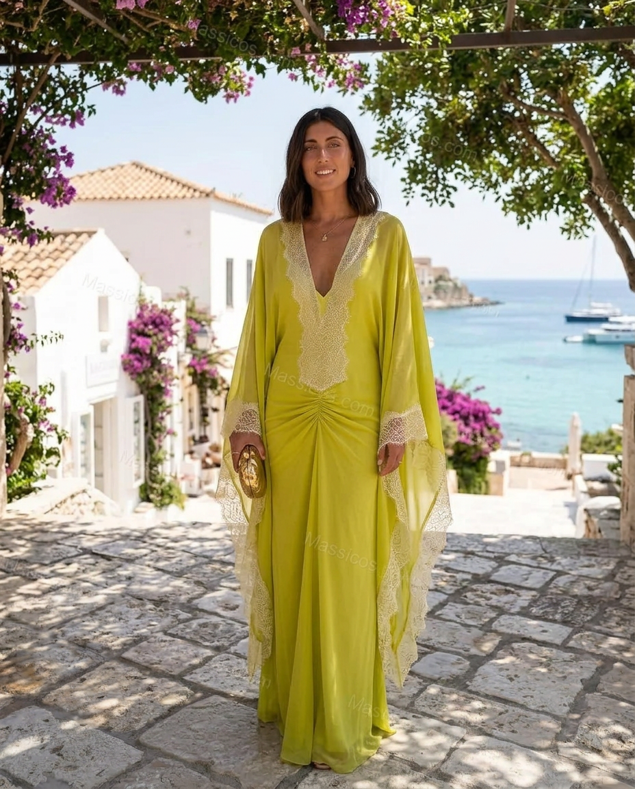 Light Green Elevated Lace Maxi Dress