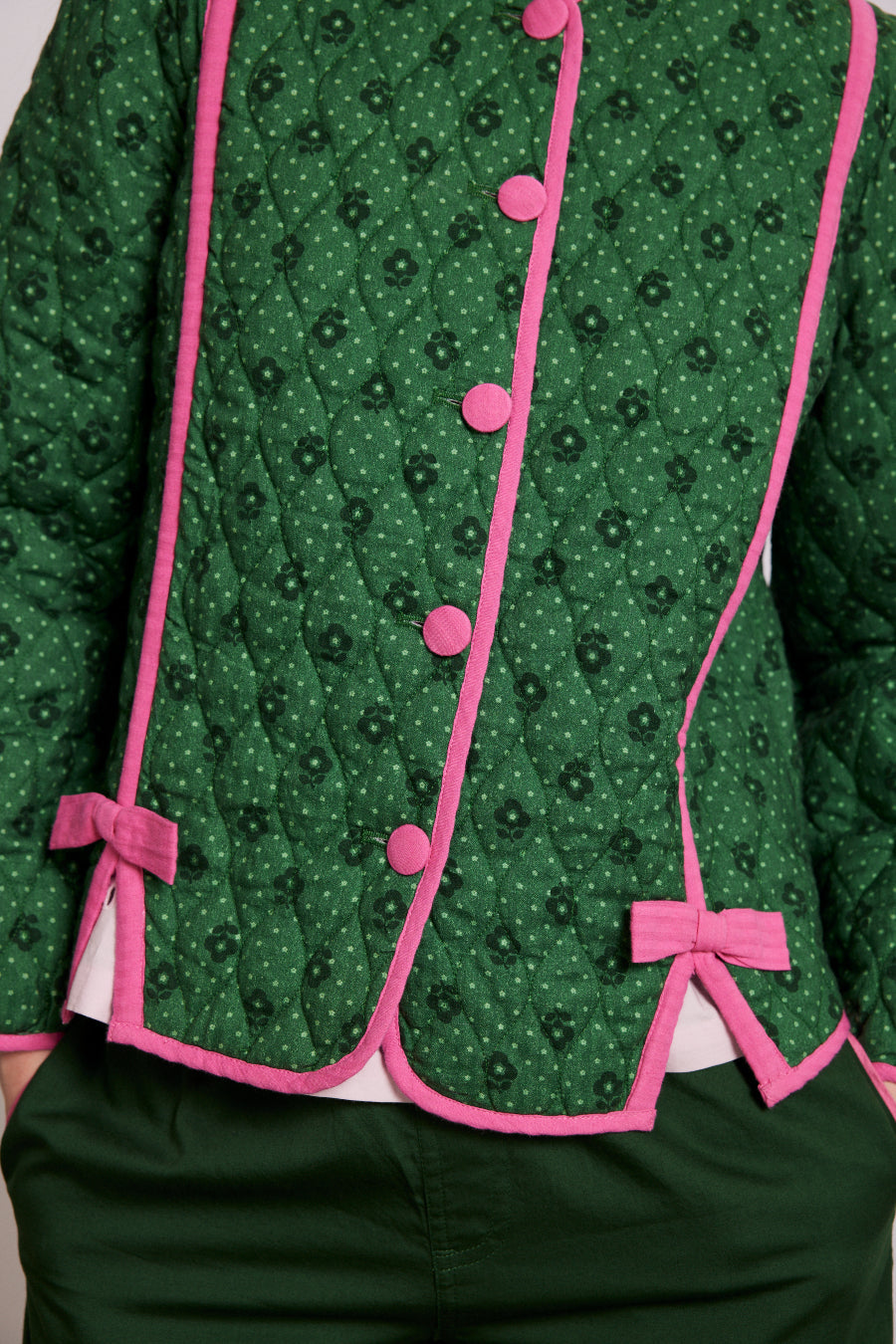 Green Life Pink Bow Jacket-CALLISTARI