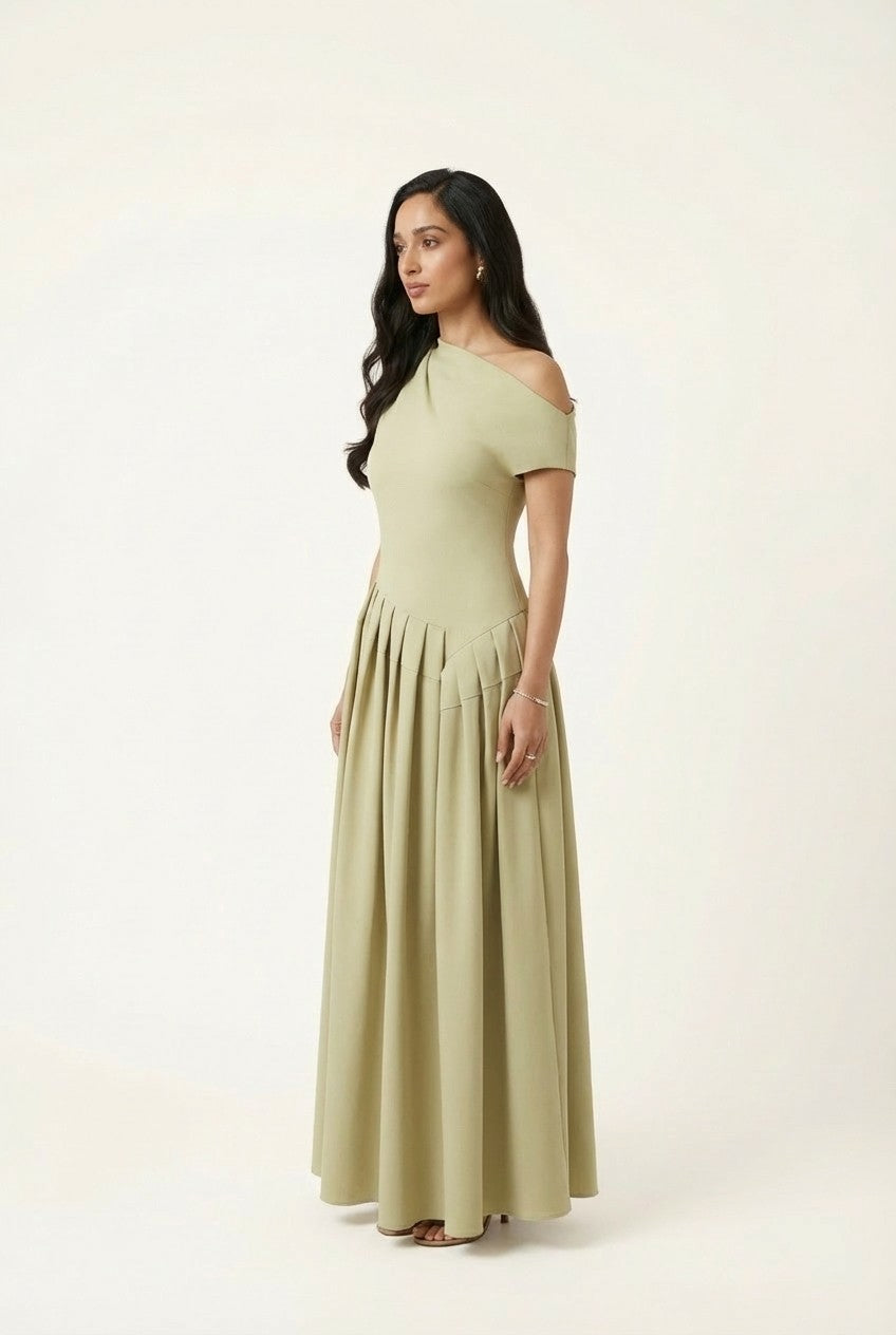 Sage Poise Evening Dress