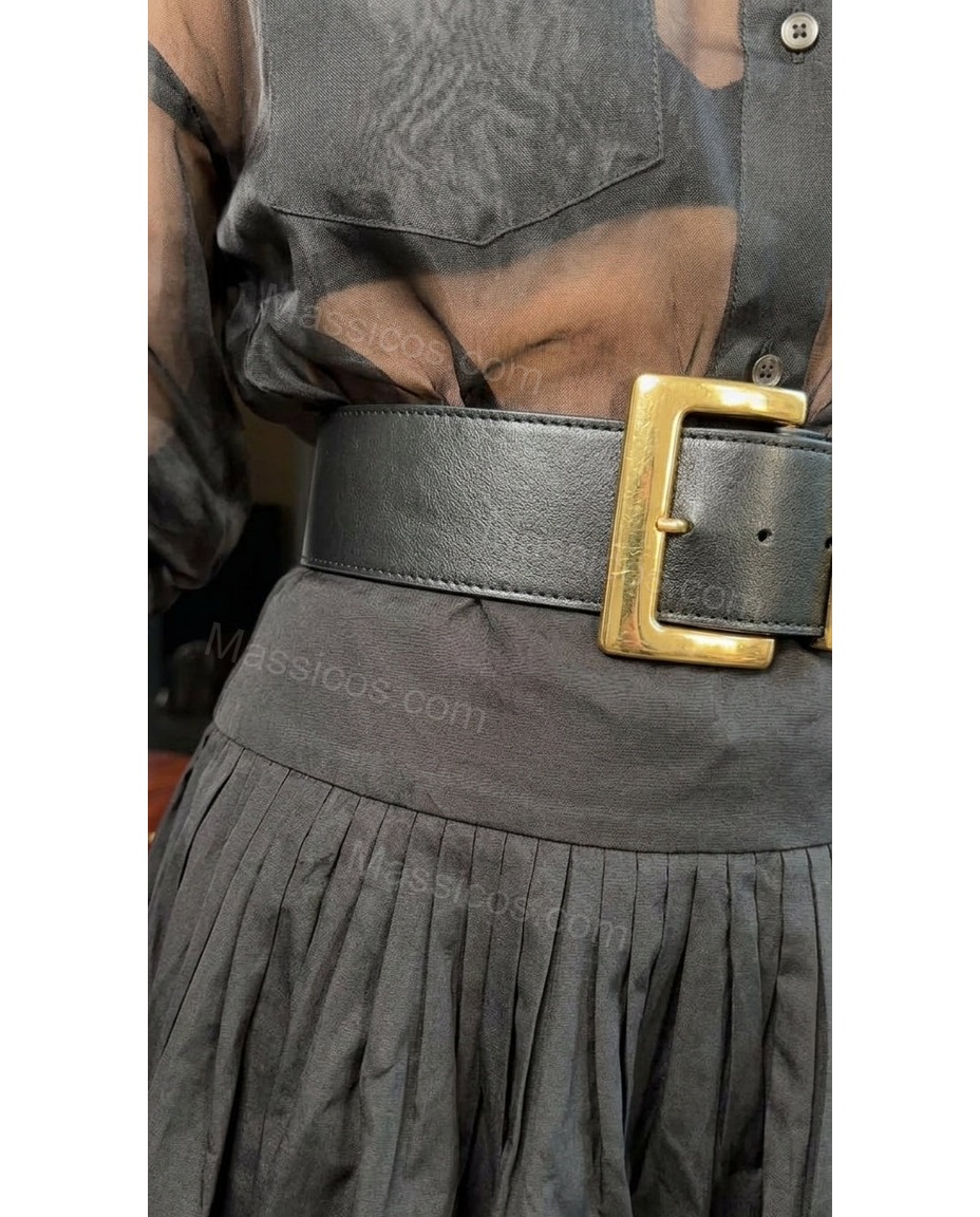 Black Muse Wedding Guest Pleated Skirt Set Black Skirt Set with Relaxed Fit silhouette and Textured texture, additional styling view for Wedding Guest, a gallery evening, Fall current summer selling first with a light late-summer/pre-fall accent: make it by Massicos