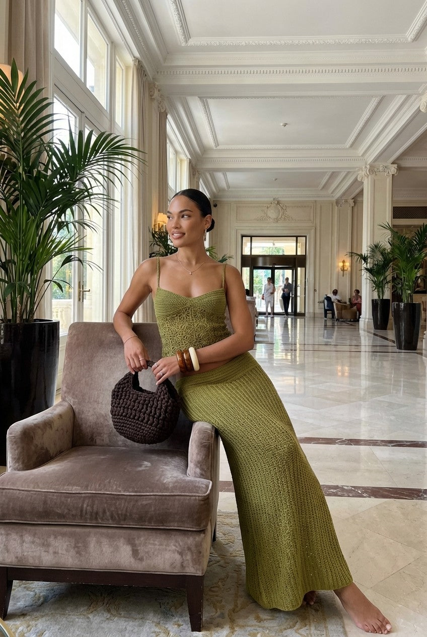 Olive Whisper Knit Set