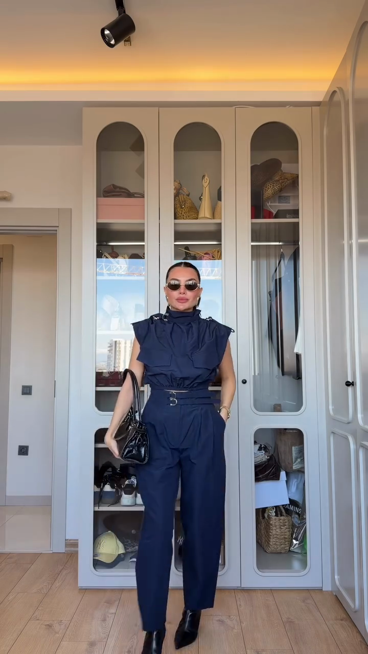 Vest-style casual two-piece set