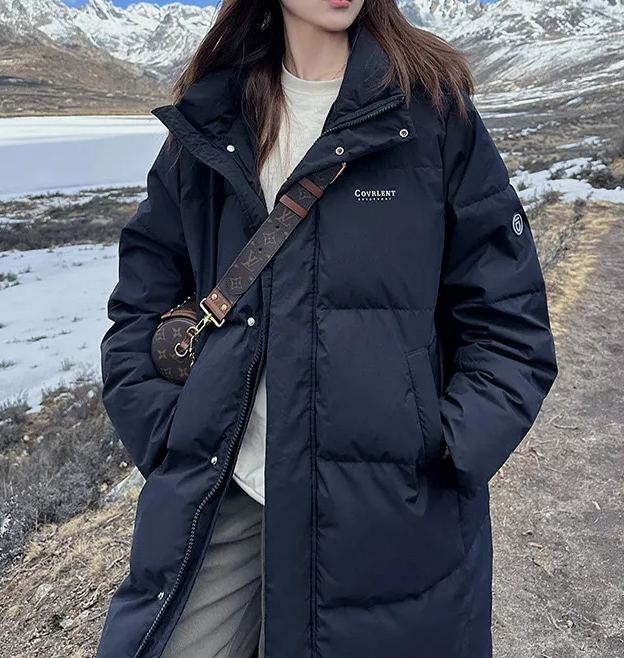 Designer down embroidered jacket