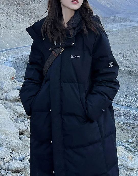 Designer down embroidered jacket