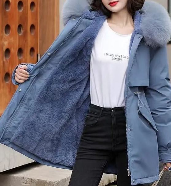 Designer down embroidered jacket