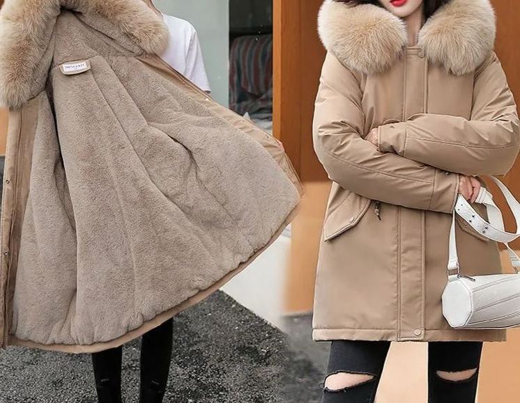 Designer down embroidered jacket