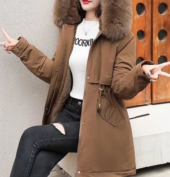 Designer down embroidered jacket