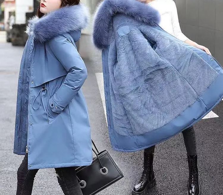 Designer down embroidered jacket