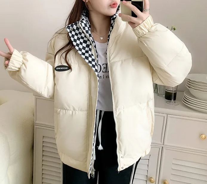 Designer down embroidered jacket