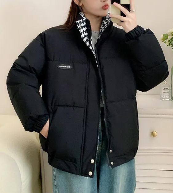 Designer down embroidered jacket