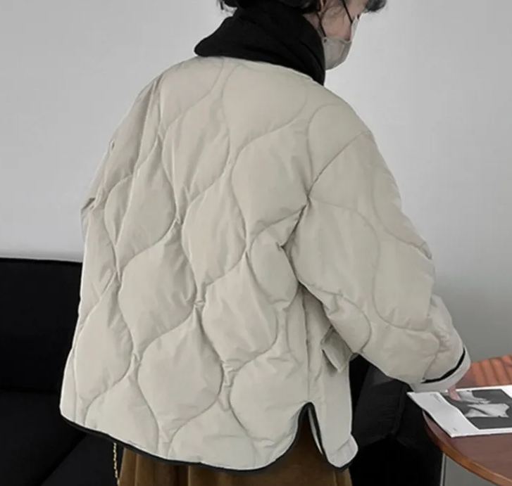 Designer down embroidered jacket